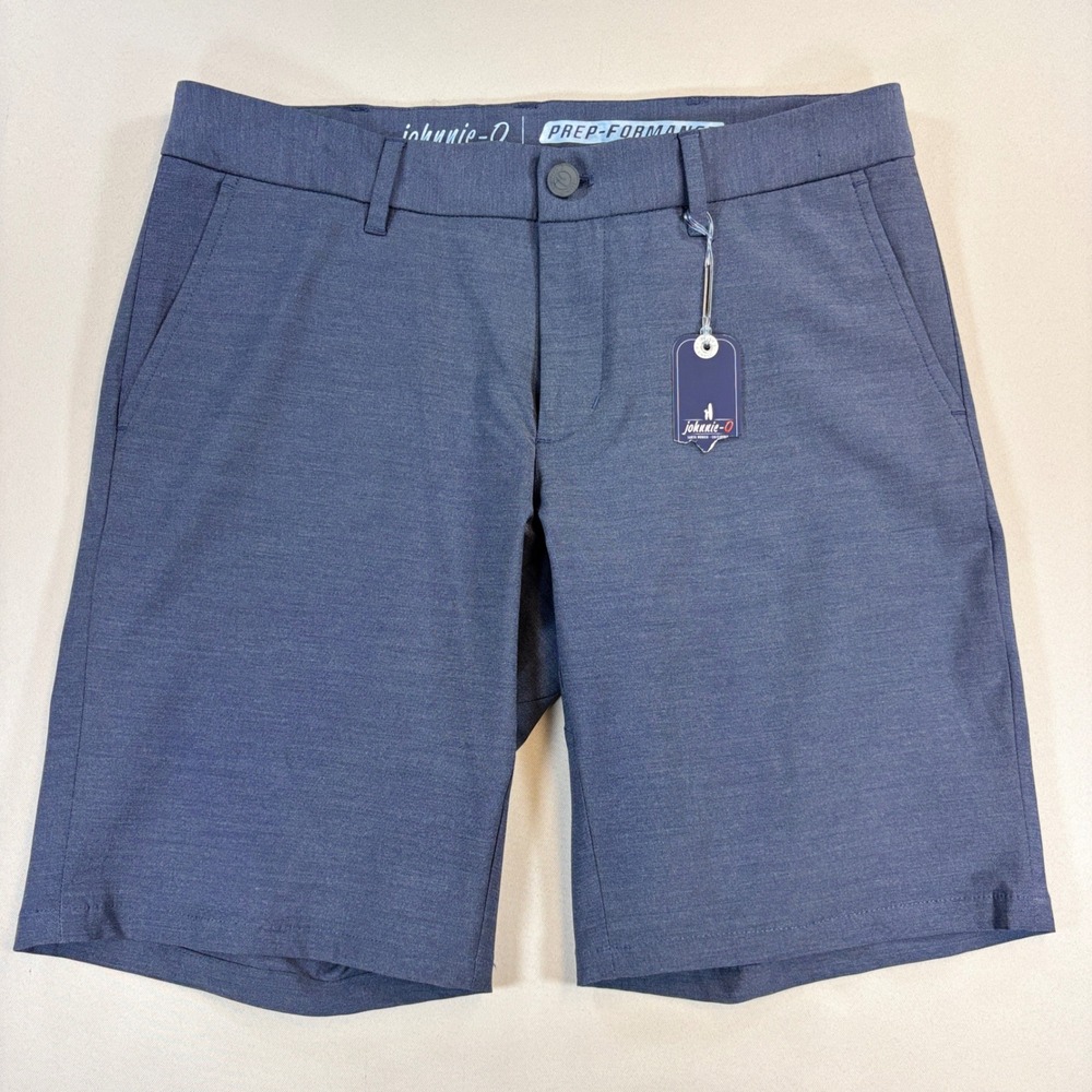 NEW Johnnie-O Mulligan Shorts Boys 14 High Tide Blue Prep-Performance Golf